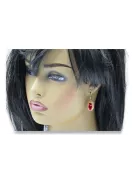 Rubí Oro amarillo de 14 quilates  Artesanía vintage vec023y